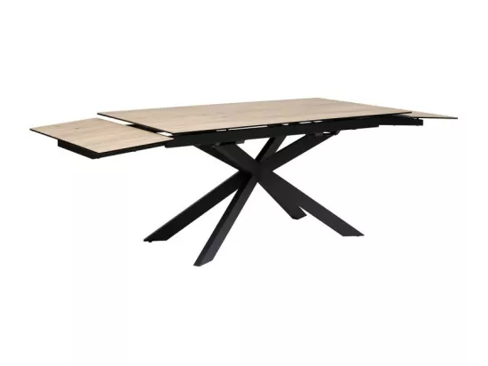 Table à Manger Extensible Effet Bois 