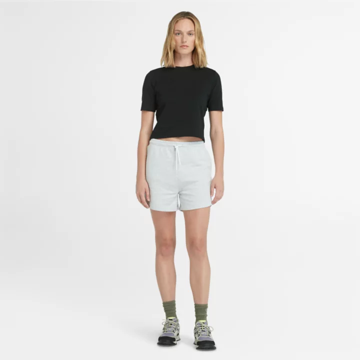 T-shirt court pour femme en noir
