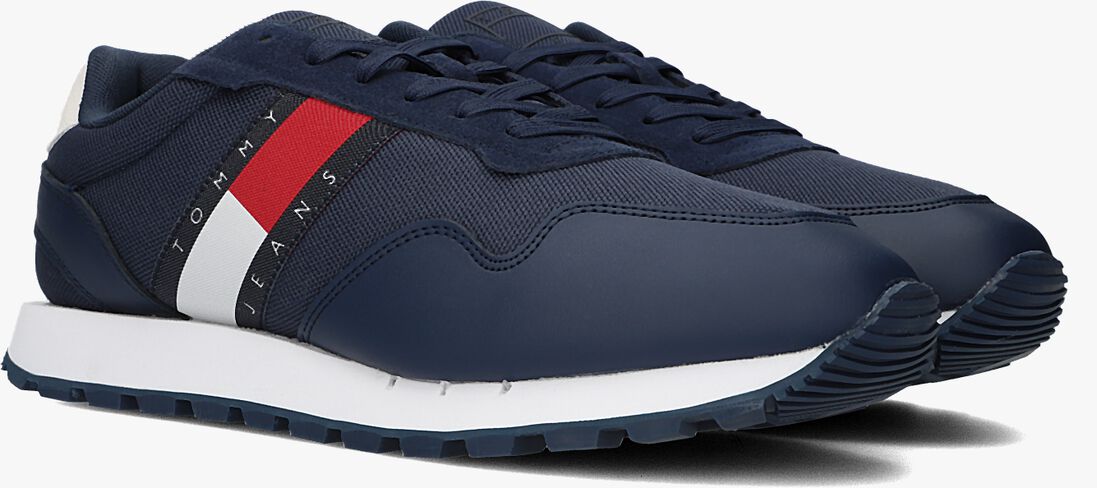 TOMMY JEANS blauwe tommy jeans lage sneakers retro leather