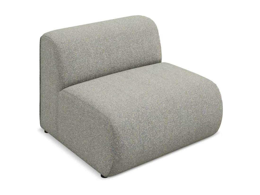 Fauteuil pour canapé modulable en tissu texturé - beige foncé - EKAHI