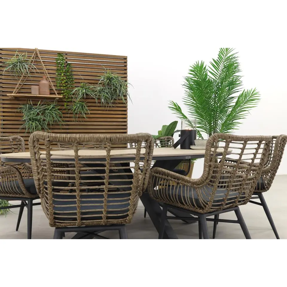 Garden Impressions Jasmine Natural/Edison 220x115 cm. - ovale tuinset