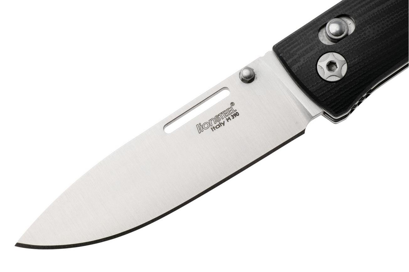 LionSteel NiNi NN1 GBK M390 Satin, Full Black G10, zakmes, Gianni Pauletta design