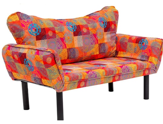 CONCEPT1 - Canapé lit Chatto 2 places patchwork 150 x 70 x h75