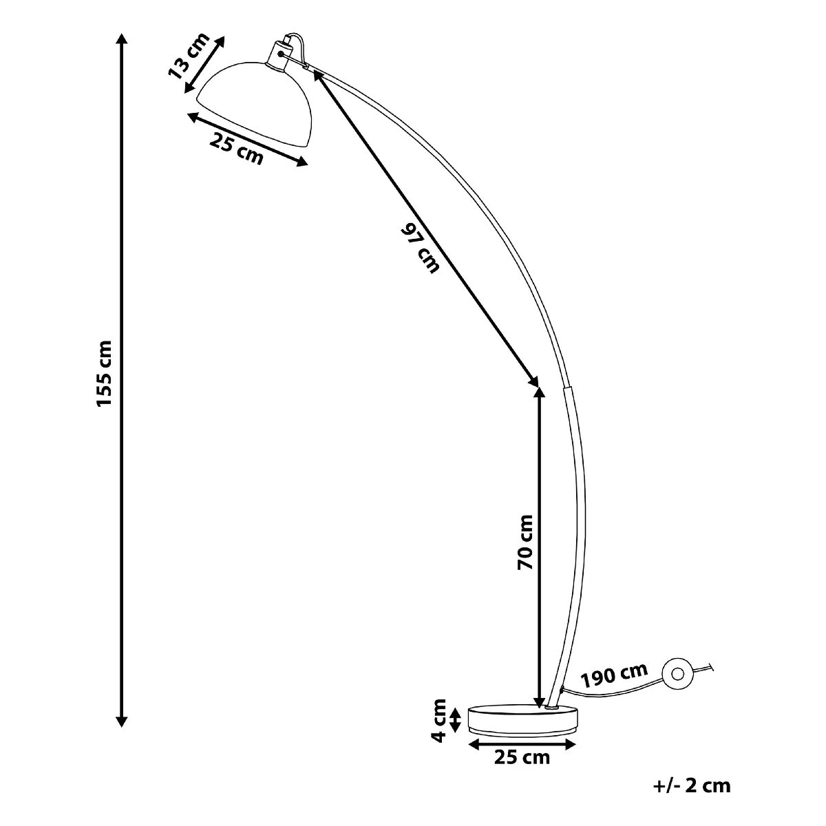 Beliani Dintel Lampadaire - Cuivré