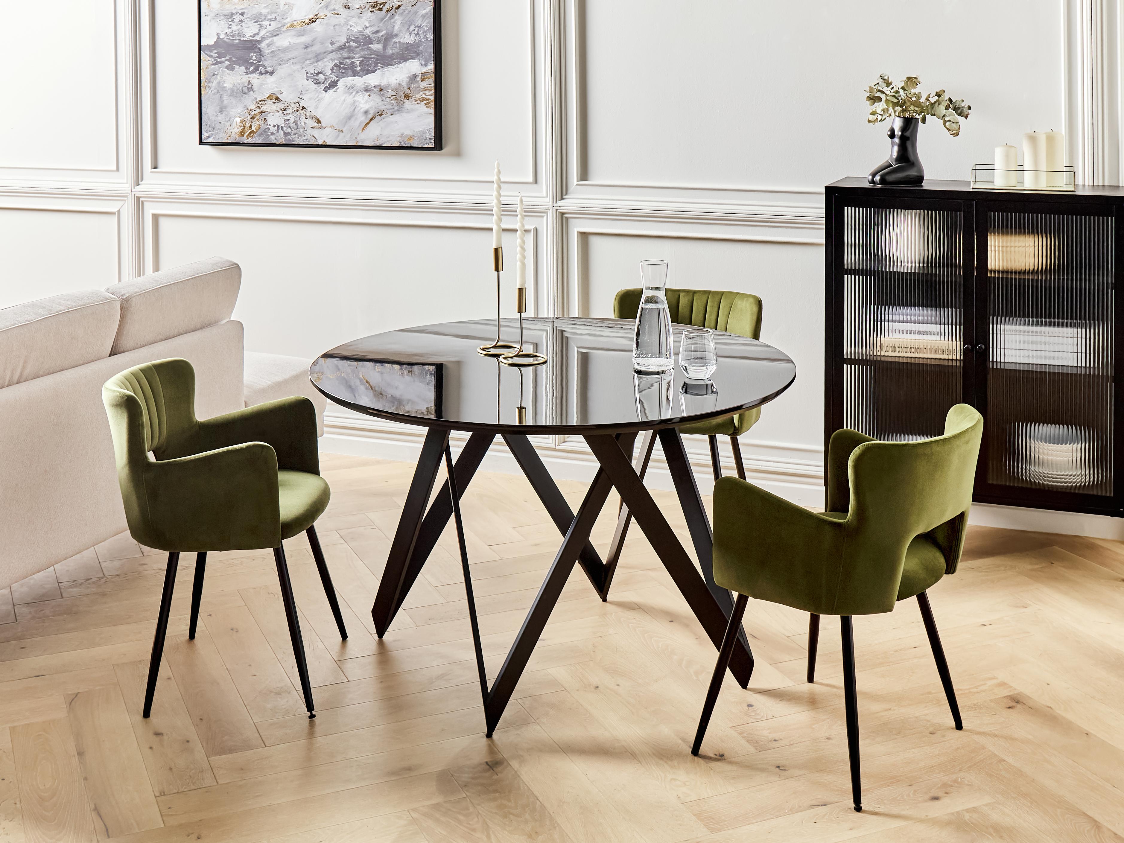 Eettafel OXHILL Zwart 120 cm 120 cm