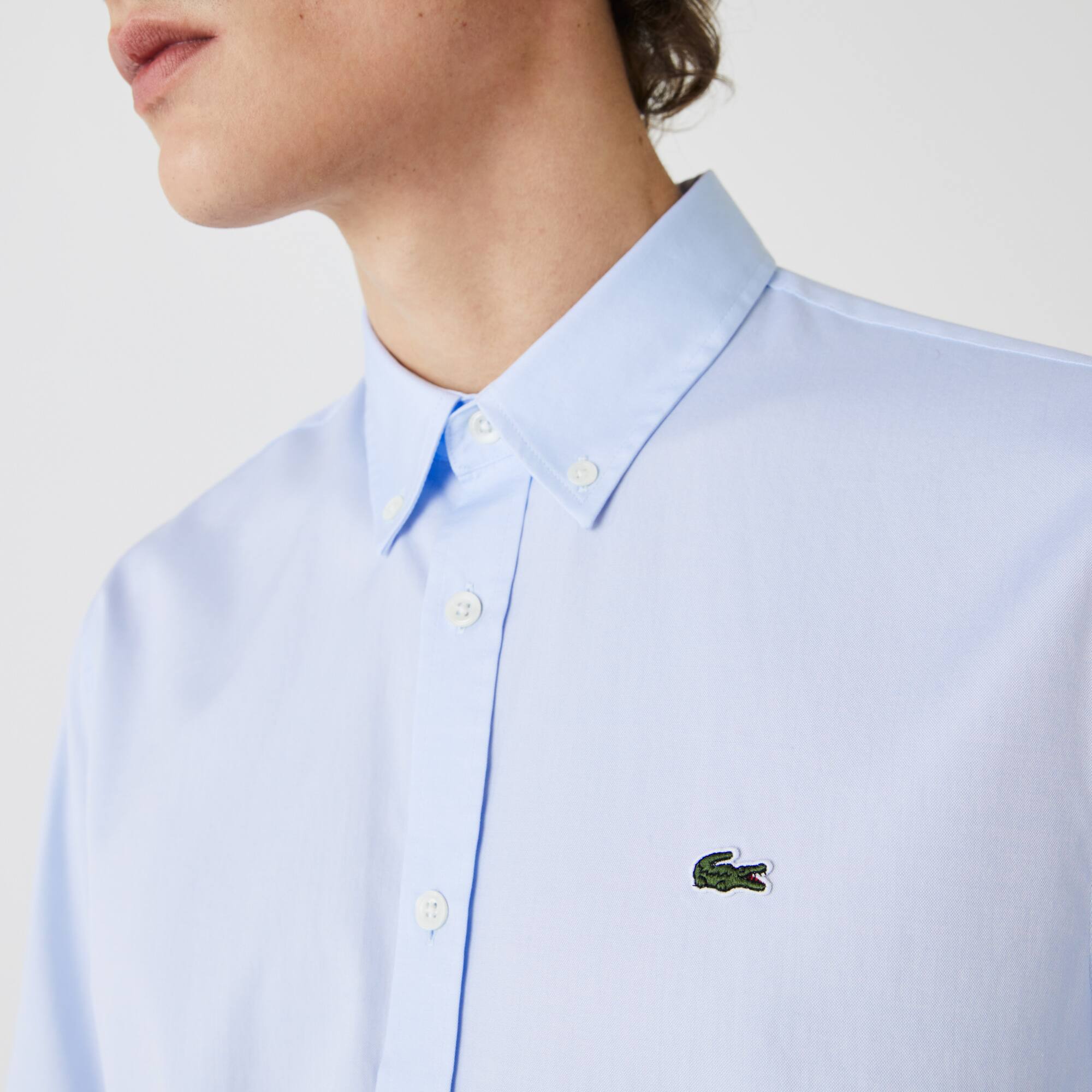 Regular Fit Herren-Hemd aus Premium-Baumwolle Lange Armel - Blau - Lacoste - Herren