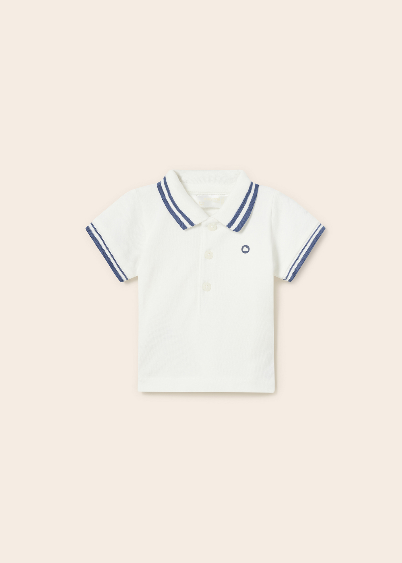Camisa polo de algodão de manga curta para recém-nascido