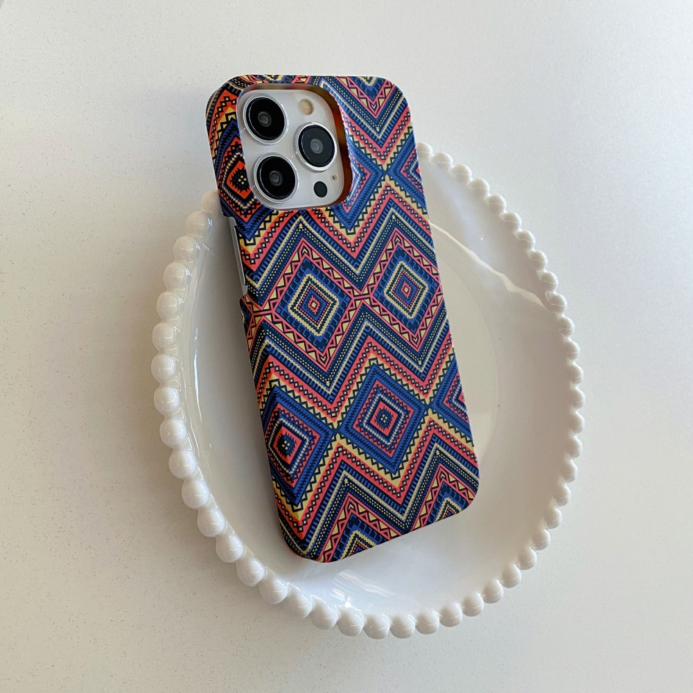 iPhone 14 Pro Max Hardcase Hülle im Carbon Look - Plaid