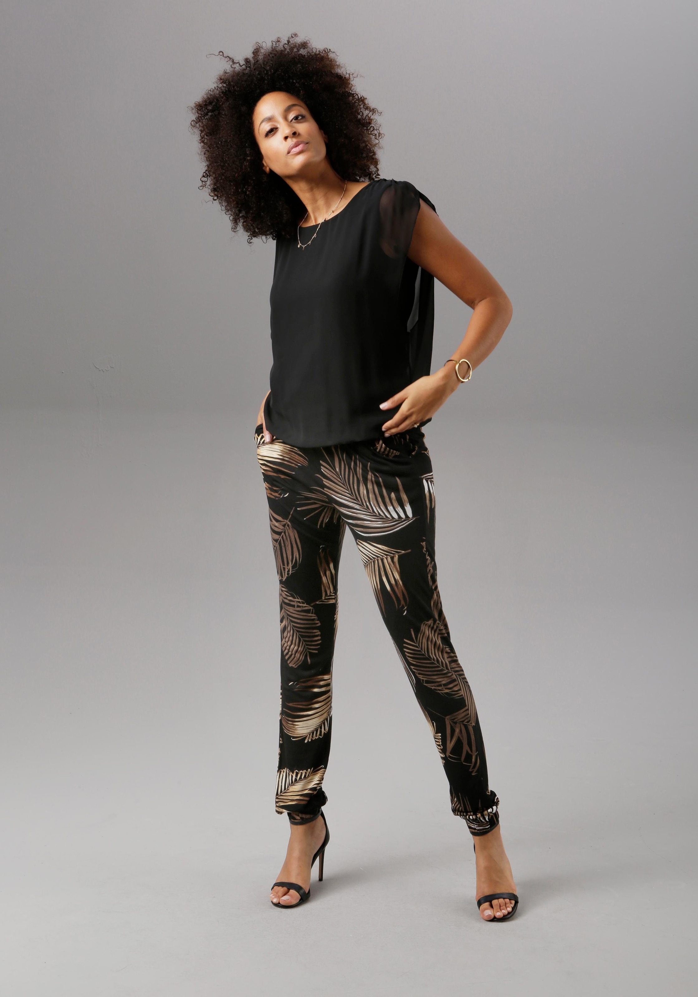 Aniston SELECTED Schlupfhose  im Allover-Print