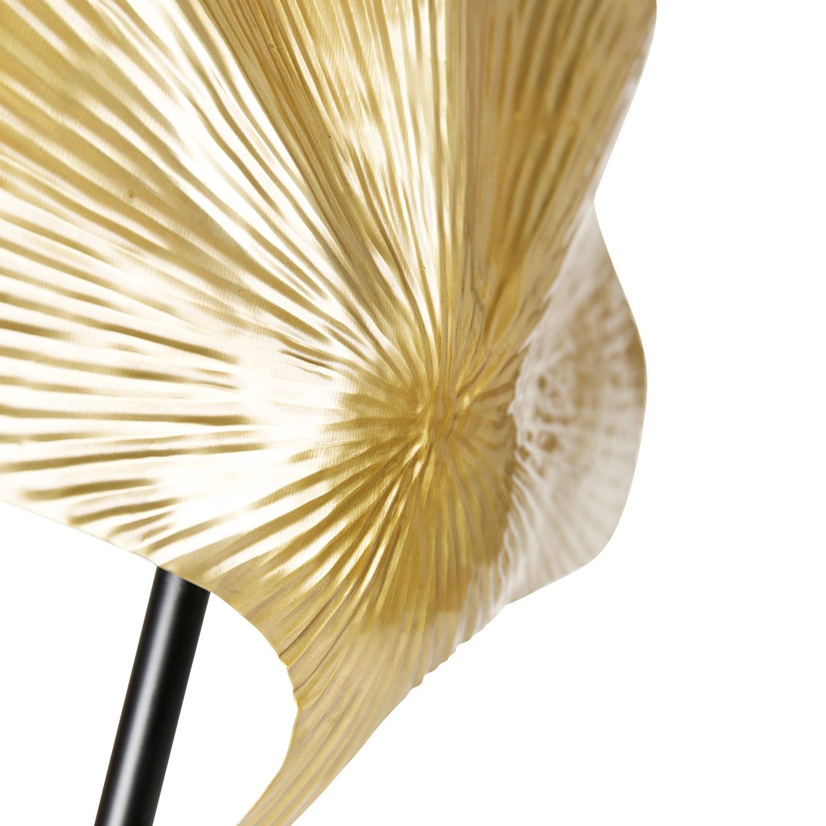 Oosterse vloerlamp messing met zwart 2-lichts - Louka