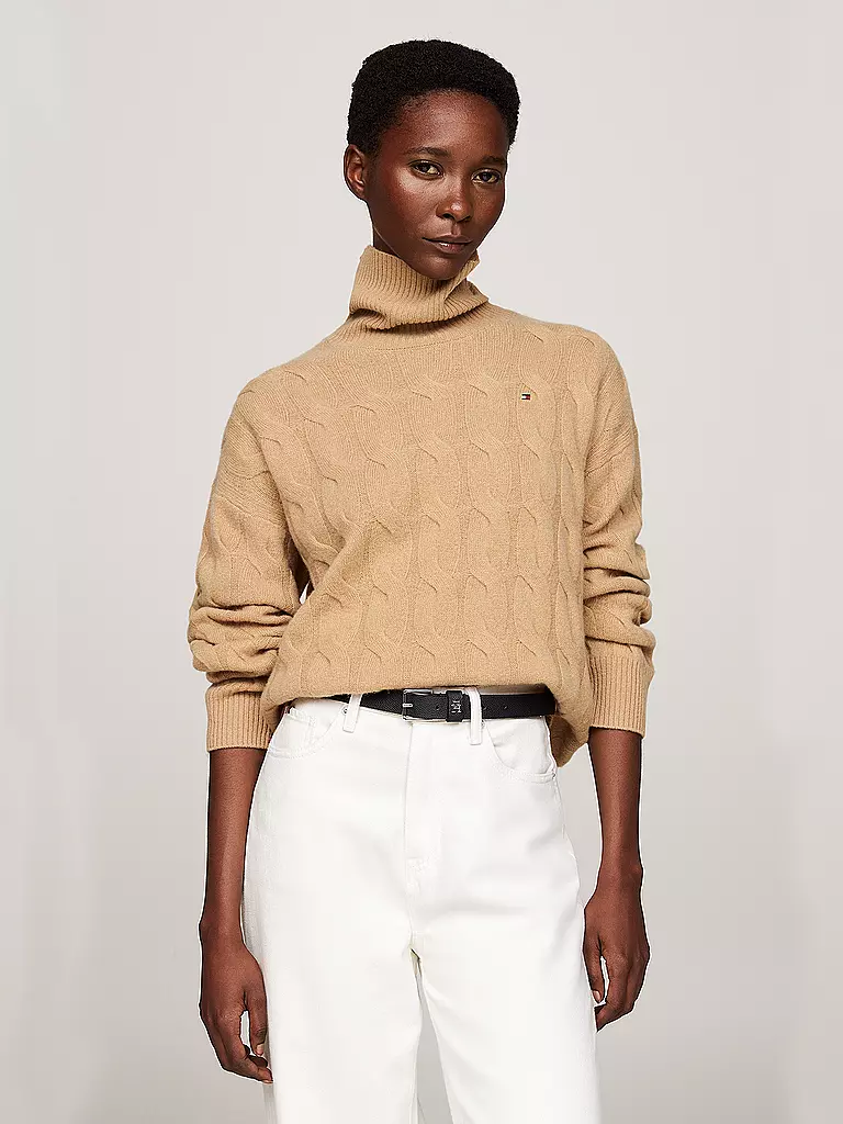 TOMMY HILFIGER Rollkragenpullover  camel