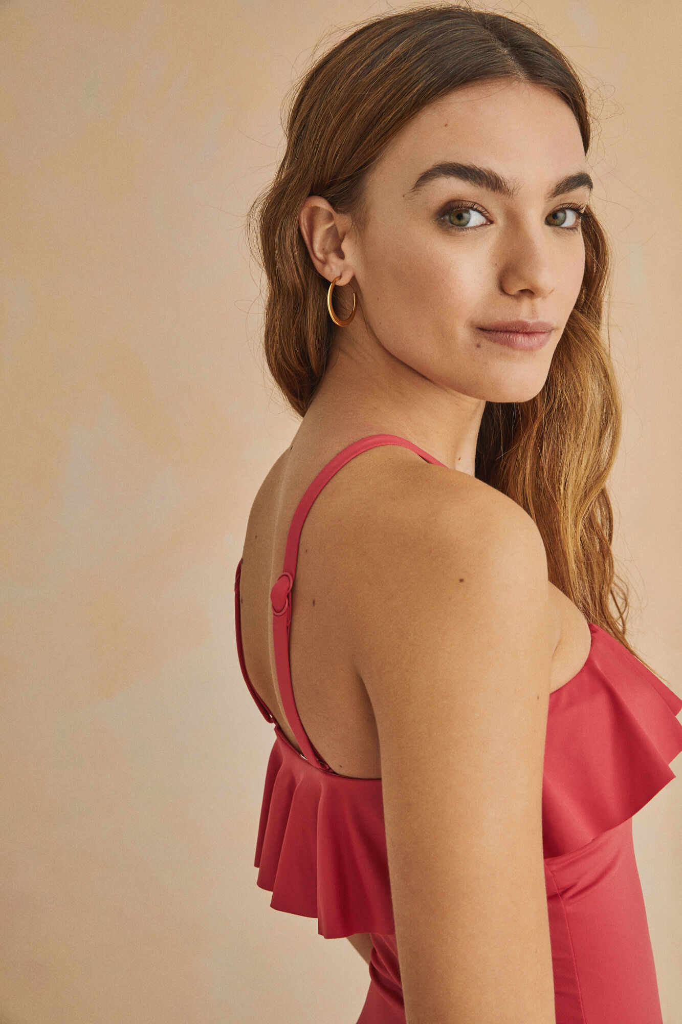 Maiô tomara que caia rosa modelador - rosa