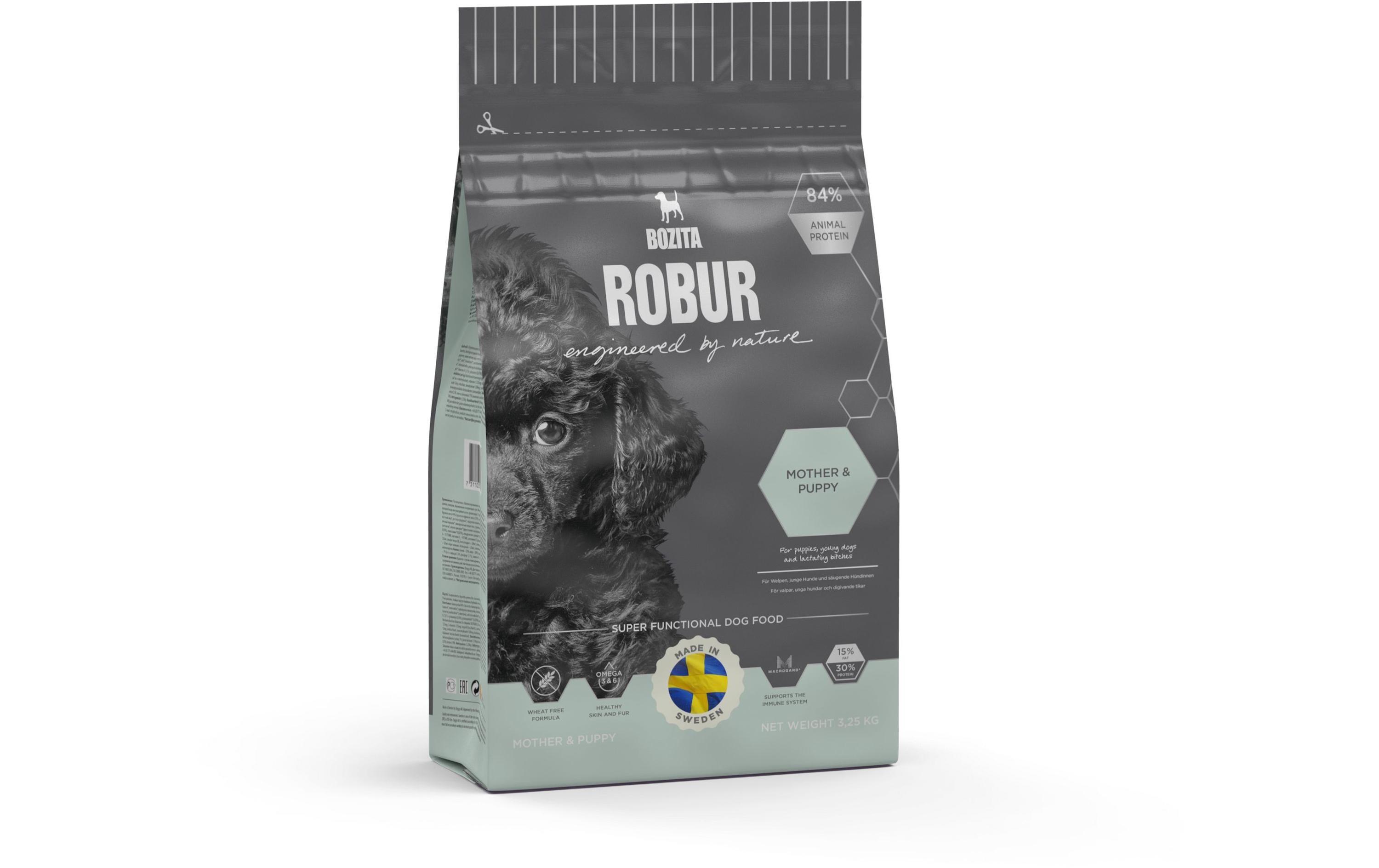 Trockenfutter Robur Mother & Puppy 30/15, 3.25 kgAlleinfuttermittel für Welpen und trächtige Hündinnen