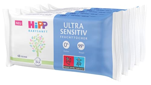 HiPP Babysanft Feuchttücher Ultra Sensitiv Ab dem 1. Lebenstag(5x48Stck.)