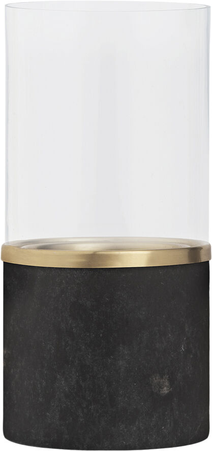 Uyuni Marble lantern, Galaxy black, 8x17,1 cm Sort
