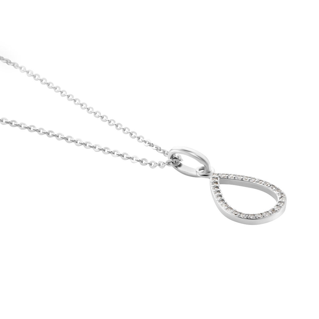 Collier Germinal Argent Blanc Oxyde De Zirconium