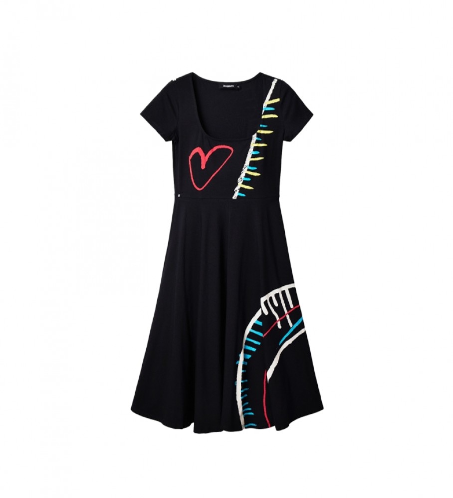 Vestido preto de malha Desigual Arty