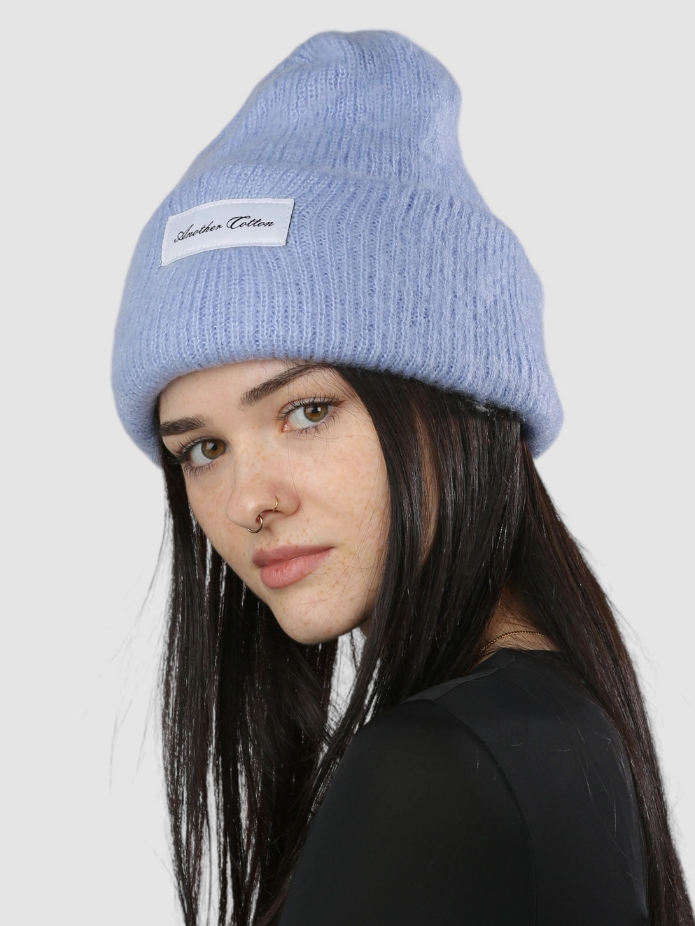 Another Cotton Lab Mohair Beanie sky blue