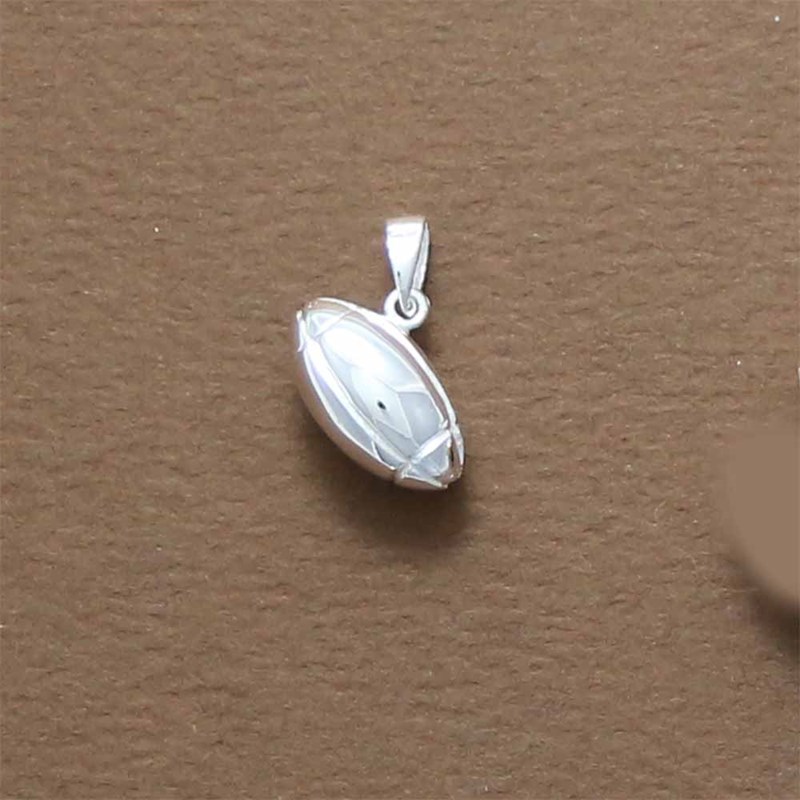 Pendentif ballon de rugby - Argent massif