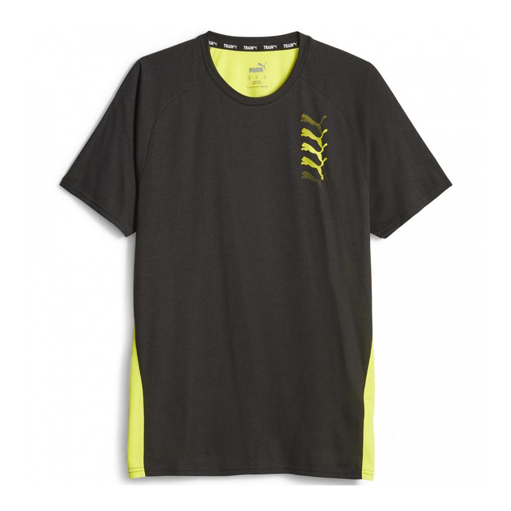 Puma PUMA FIT TRIBLEND - Maillot Homme puma black/yellow burst