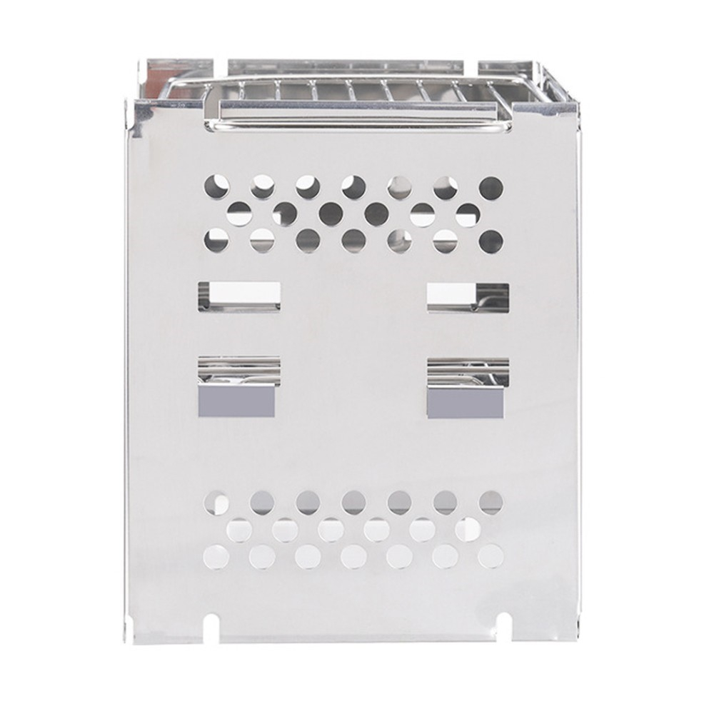 Faltbarer Edelstahl Grill Portabler Outdoor BBQ Kohlegrill inkl. Tragetasche - Silber