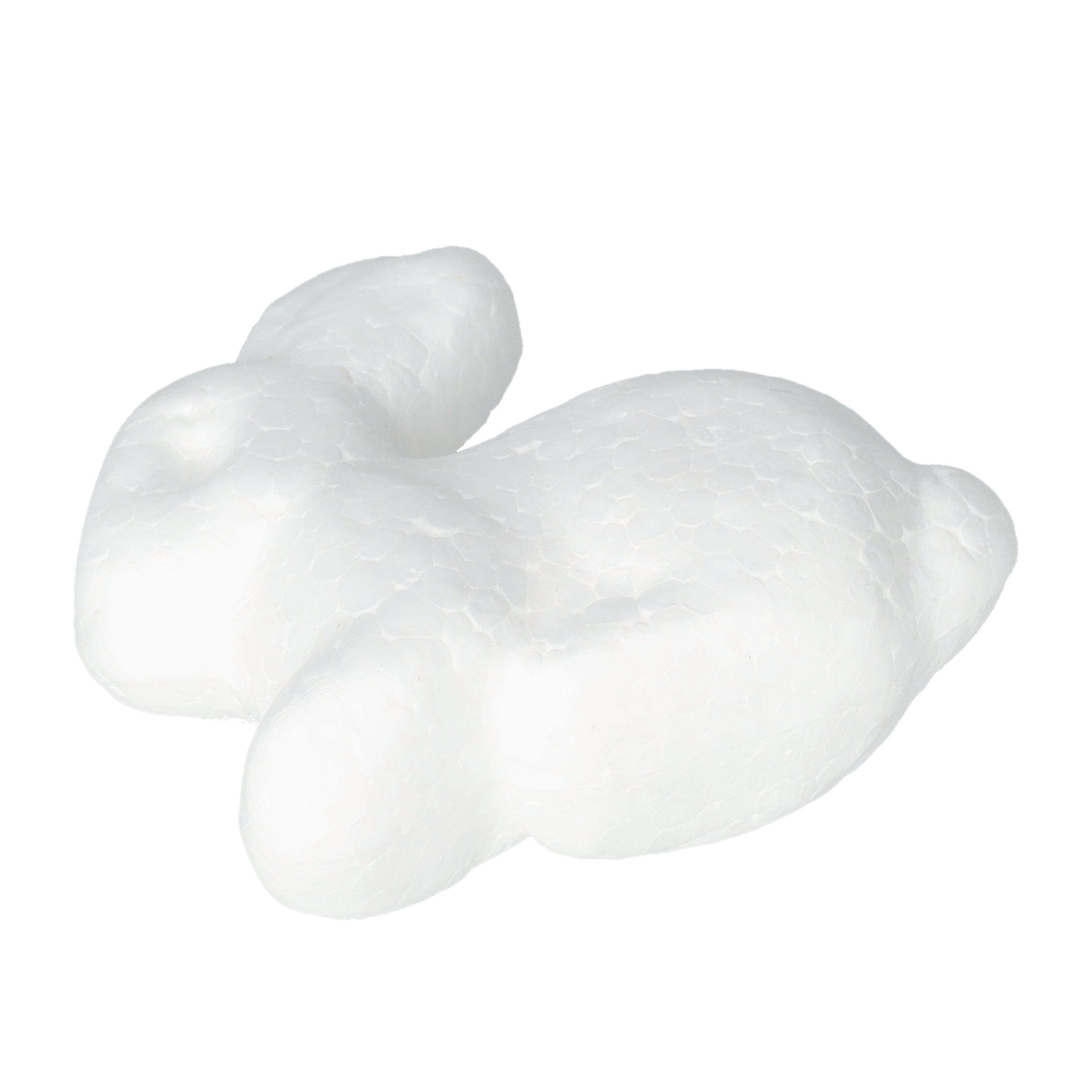 (6.5cm) Styropor Bastel Häschen DIY Oster Hase Home Deko Schaumfigur - Weiss