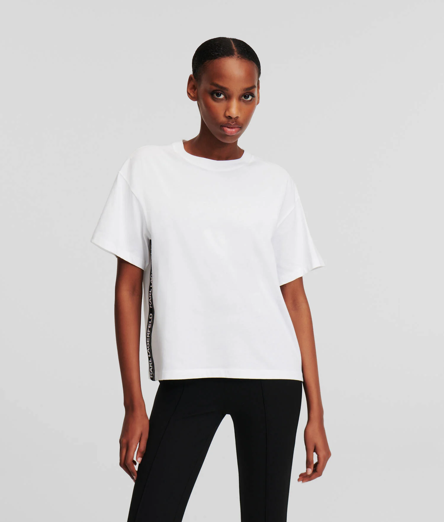 T-SHIRT AVEC GALON À LOGO KARL