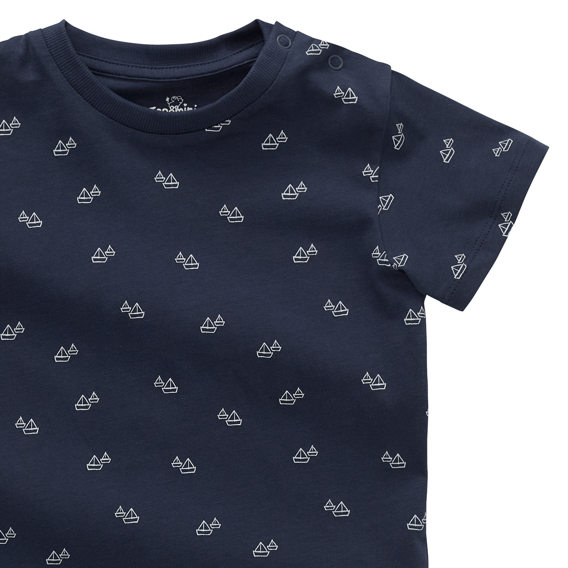 Topomini Baby T-Shirt mit Segelbooten dunkelblau