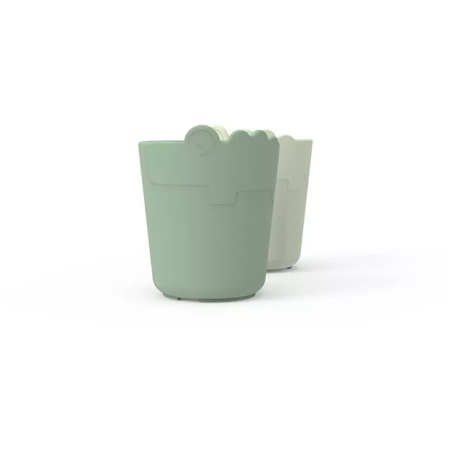 Done by Deer™ Trinkbecher Kiddish 2-er Pack Croco Grün