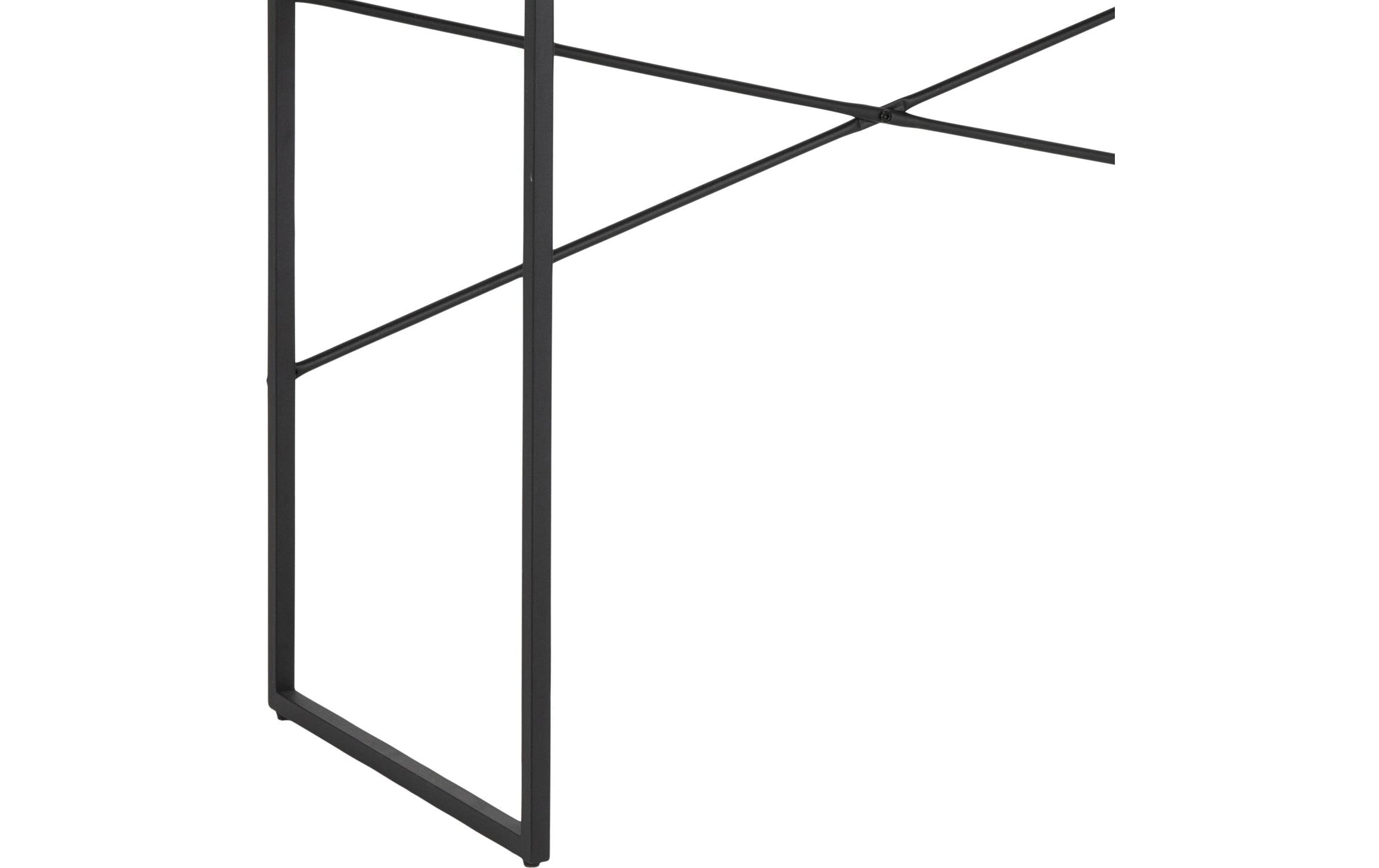 Tisch Seaford, Schwarz matt / Wildeiche matt<br>Bürotisch im modernen Industriestil