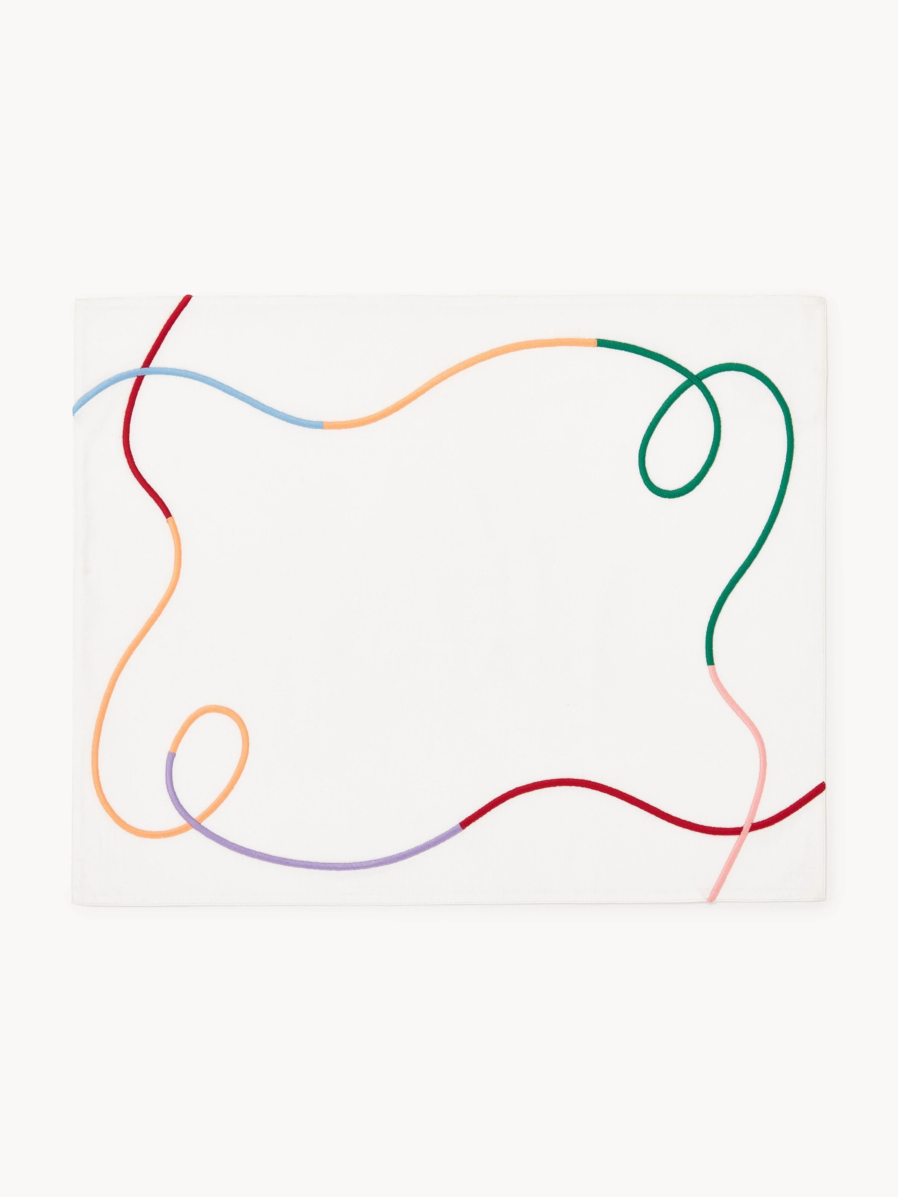 Placemats Sue met abstracte borduurwerk, 2 stuks
