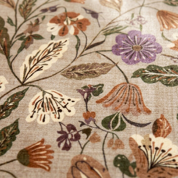Wasbaar vloerkleed - Misty Flowers Creme | Wasbaar