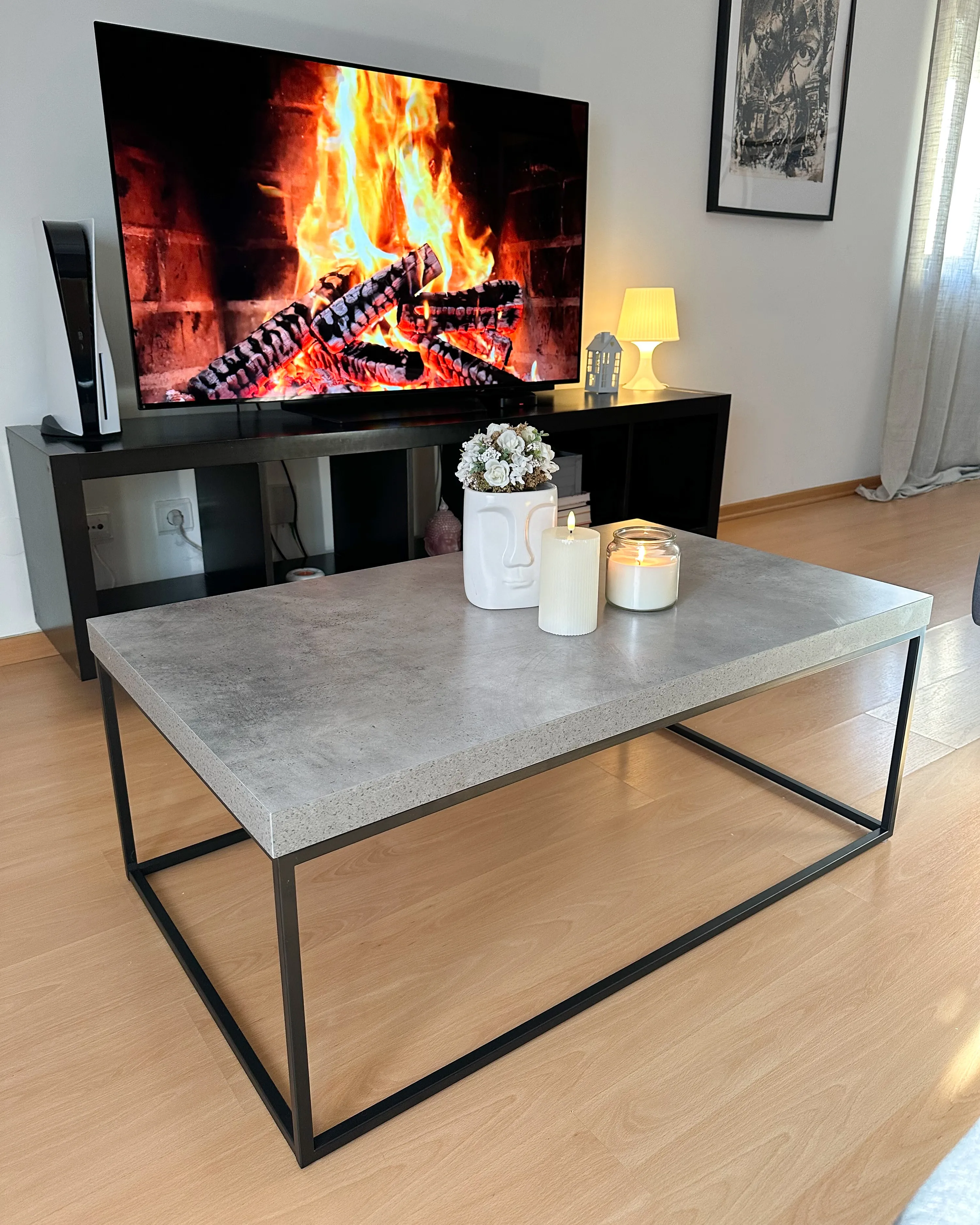 Salontafel DELANO Grijs beton-effect
