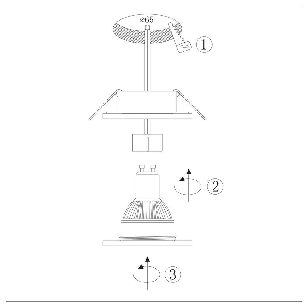 LED inbouwspot Pélite in wit 4,6W 350lm GU10 IP44