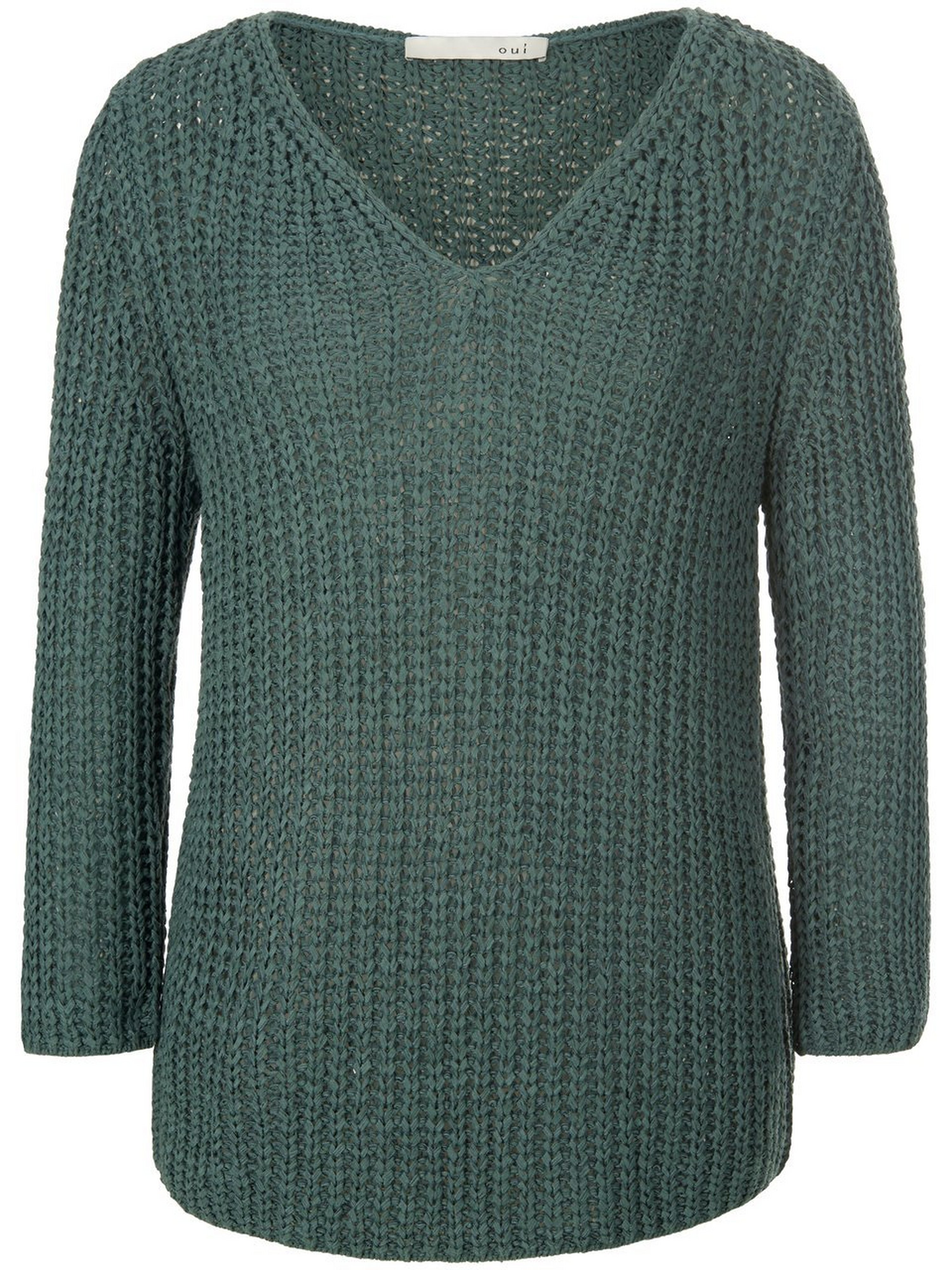 V-Pullover mit 3/4-Arm