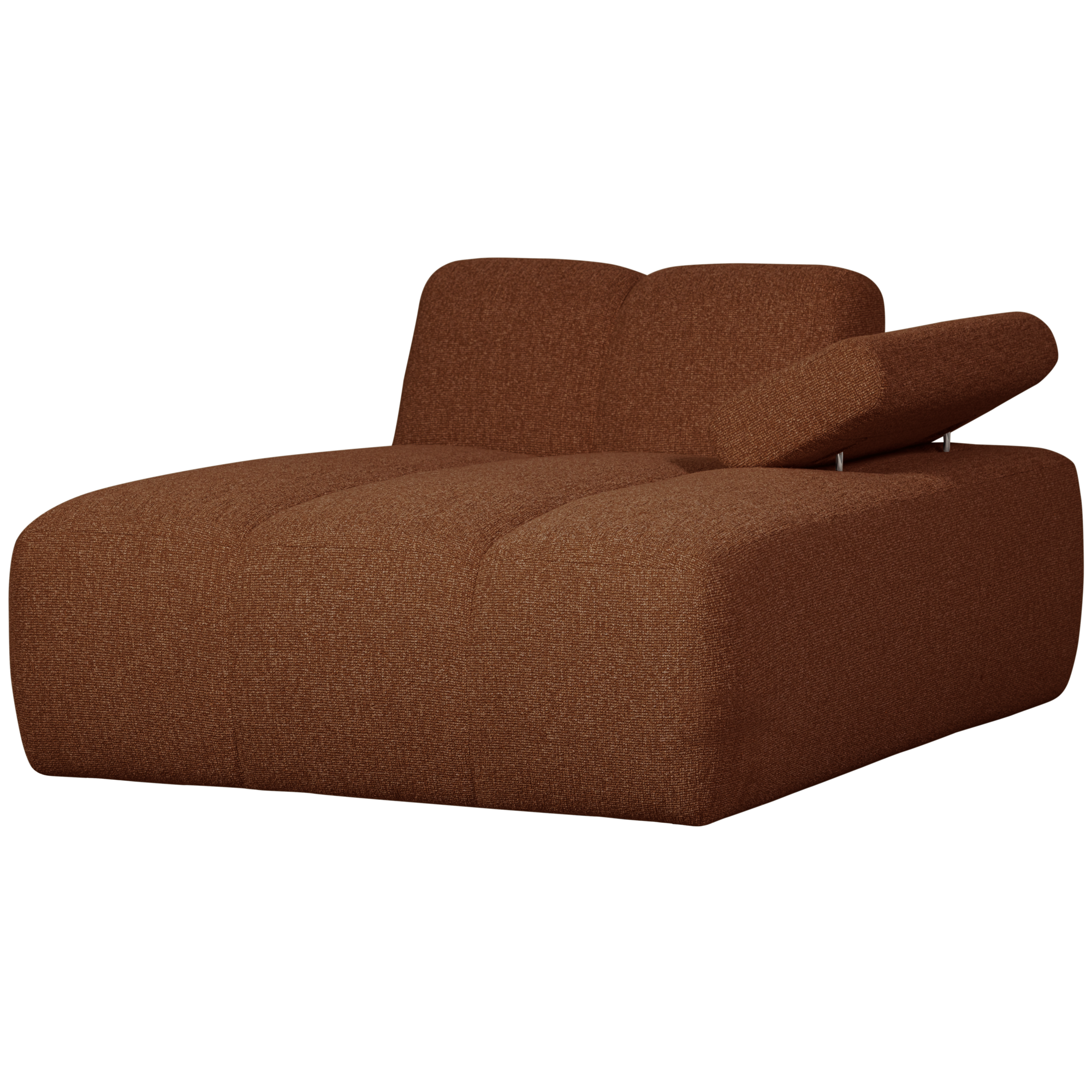 Chaise Longue Mojo Element Mojo Chaise Longue Element Rechts - Bouclé - Roestbruin Melange