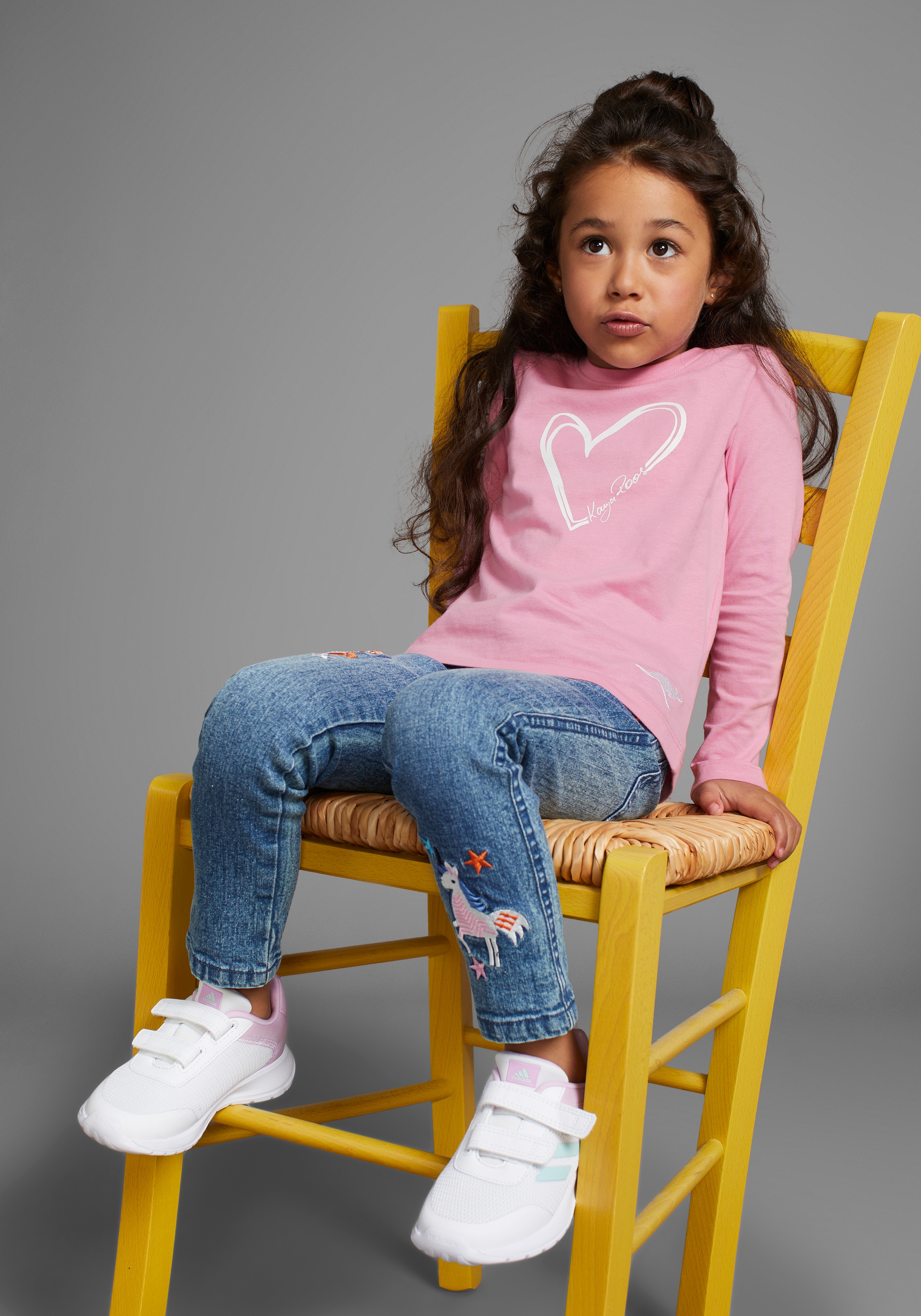 KangaROOS Langarmshirt »für kleine Mädchen«, , süsser Logo-Druck