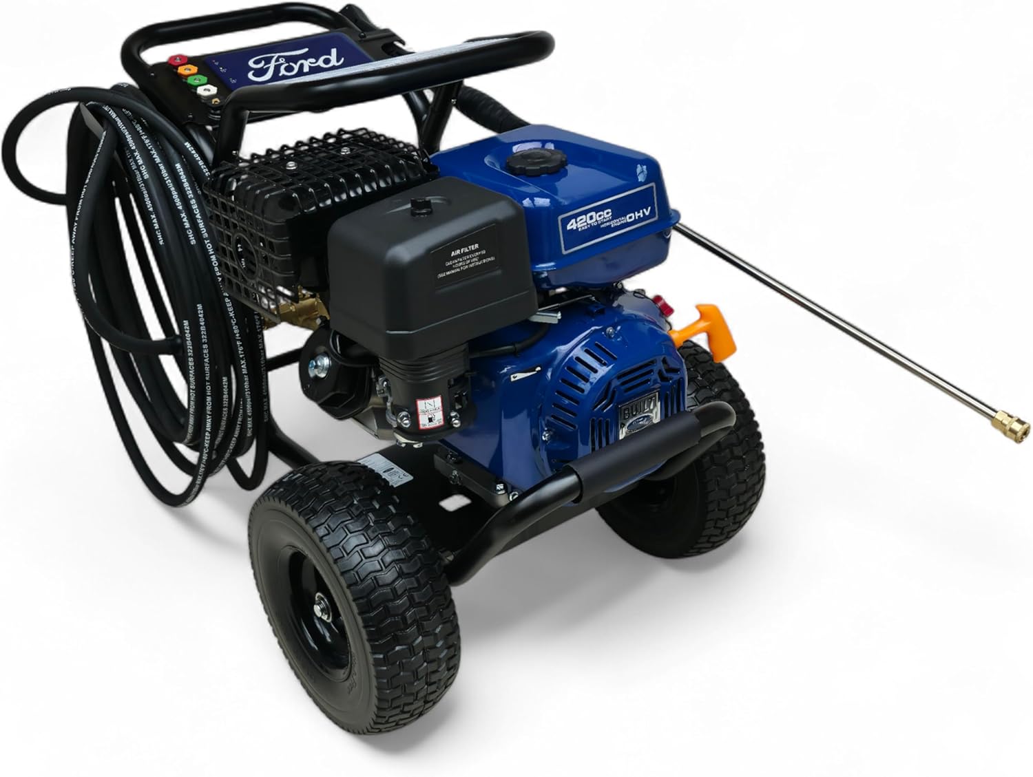 Ford Benzin Hochdruckreiniger 13PS 303 bar Annovi reverberi RSV-4G40 Hochdruckpumpe Flächenreiniger 420cm³ Steinreiniger Landwirtschaftsreiniger 6,5l Tank