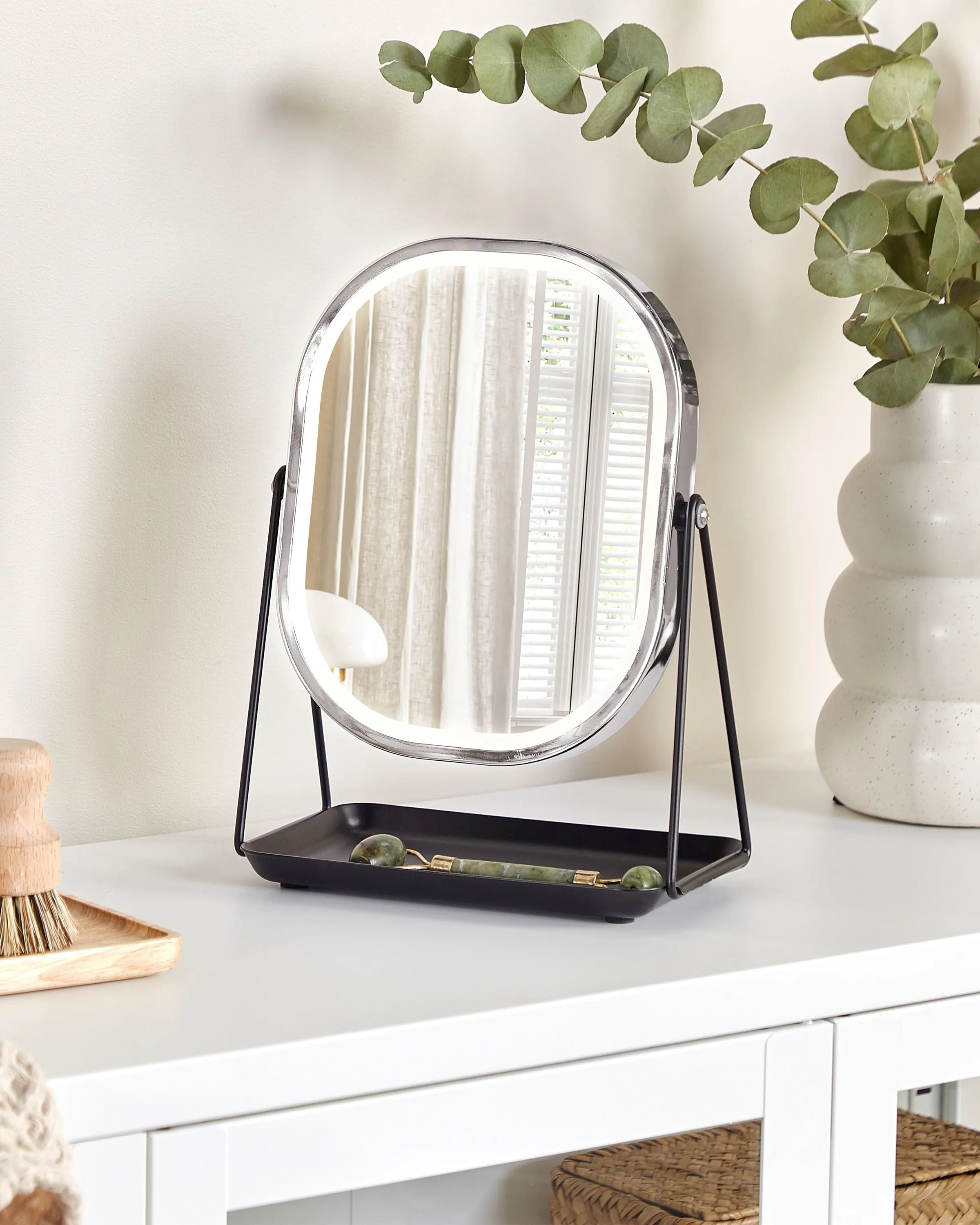 Make-up spiegel LED DORDOGNE Zilver