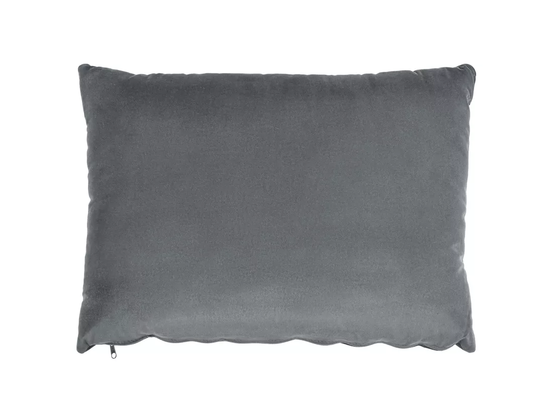 Chaise longue en velours gris GUERET