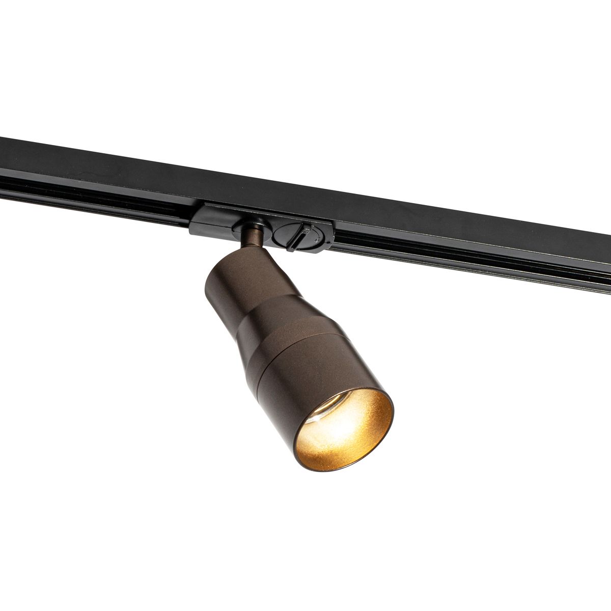 Modern railsysteem met 5 spots donker brons 1-fase - Iconic Kohua
