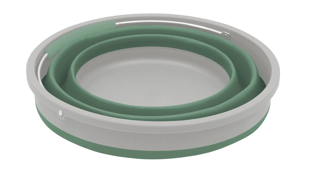 Collaps runder Eimer mit Deckel Shadow Green