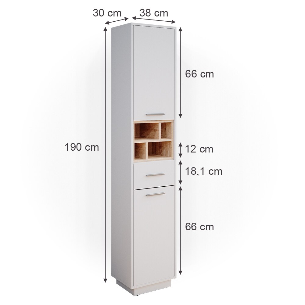 Vicco Badschrank Hochschrank Badezimmerschrank Beatrice Badregal Badmöbel Regal
