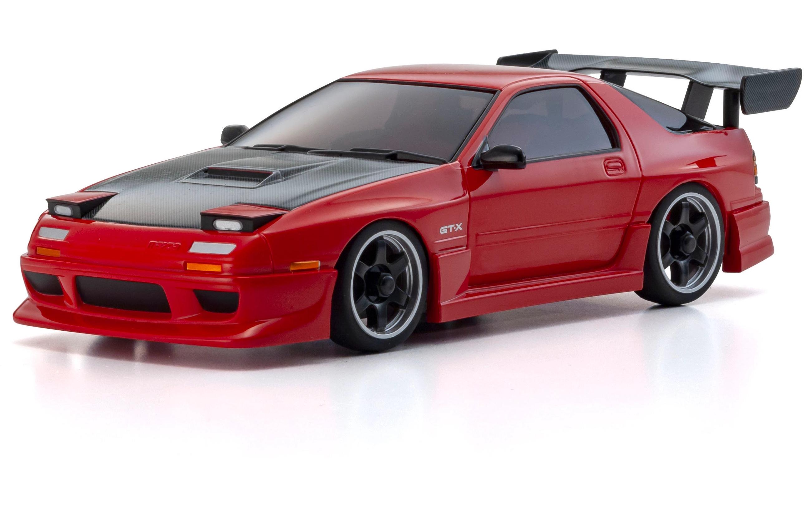 Mini-Z MA020 Mazda Savanna RX7 FC3s Aero-Kit, ARTR, Rot<br>AWD Mini-Z-Modell mit Driftreifen im Fertigset