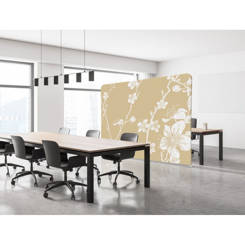 Cloison déco horizontale en tissu motif cerisier japonais - H 150 cm