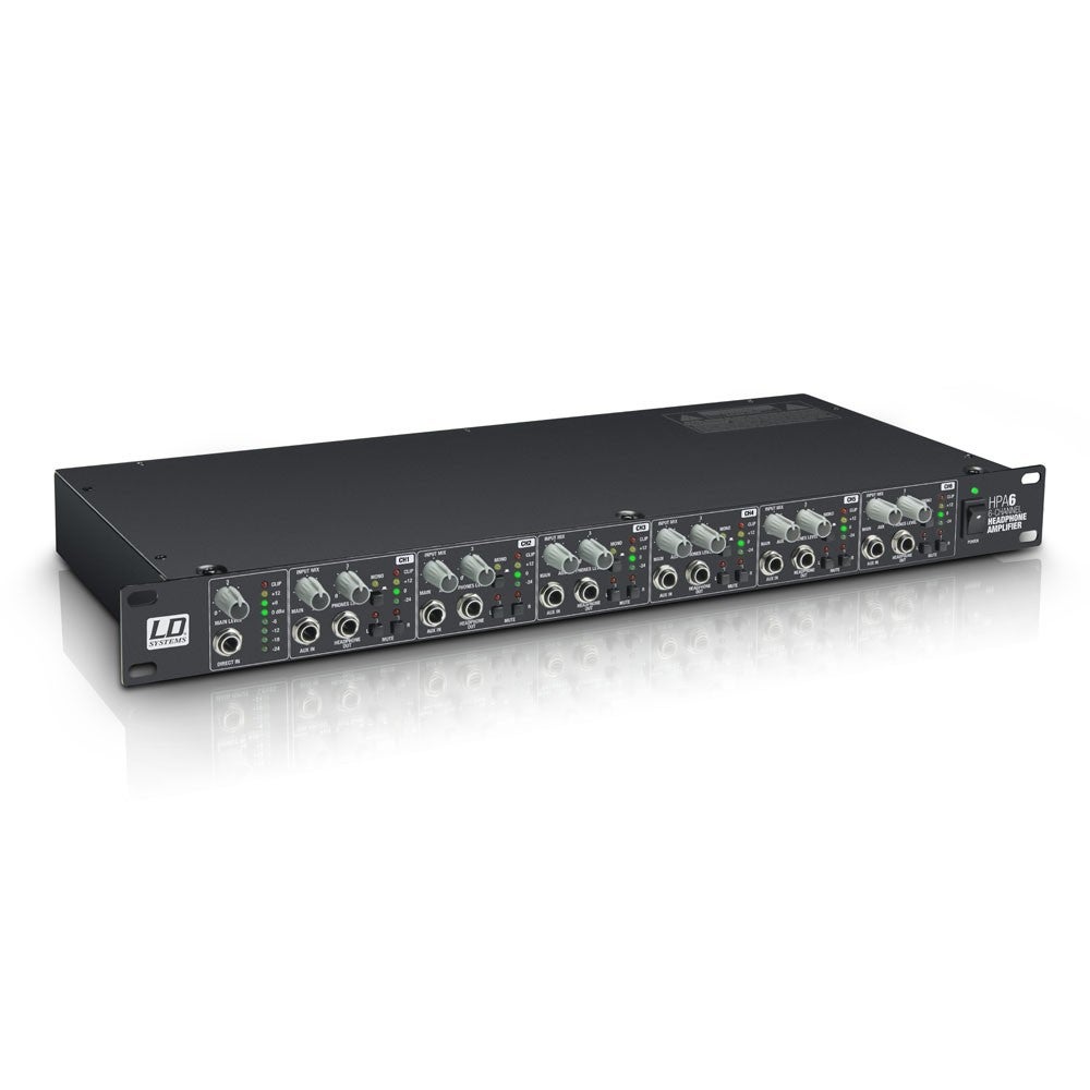 LD Systems HPA 6 19 inch hoofdtelefoonversterker