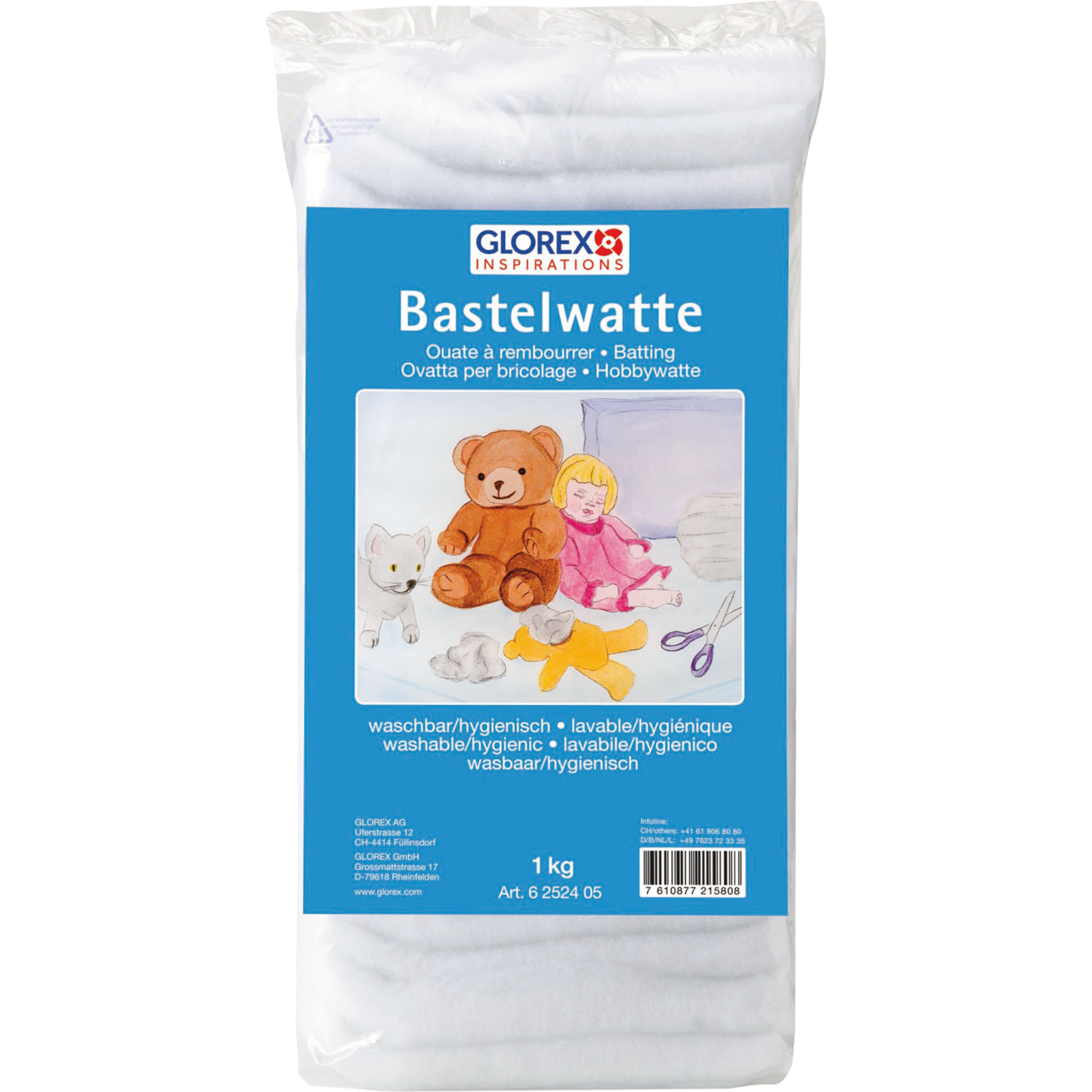 Bastelwatte weiss 1kg