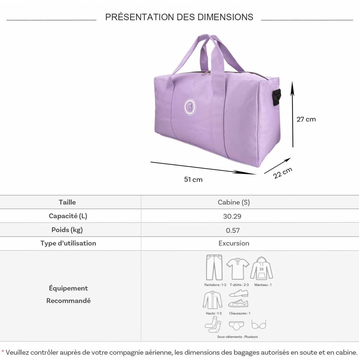 Cactus Sac de voyage week-end 30L Cactus polyester sans roulettes