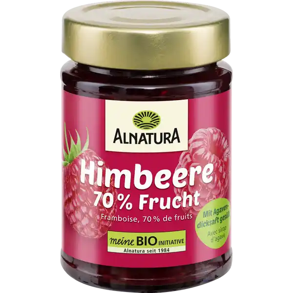 Bio Fruchtaufstrich Himbeere mit Agavendicksaft
