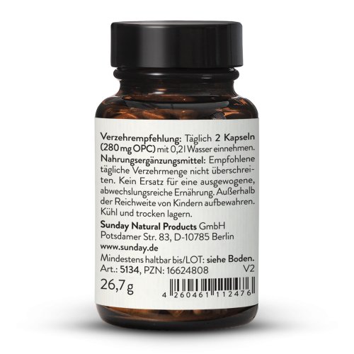 Sunday Natural Products OPC40 Premium Traubenkernextrakt